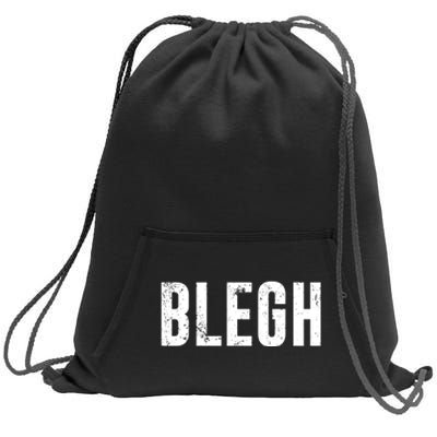 Blegh Vintage Text Metal Rock Music Sweatshirt Cinch Pack Bag