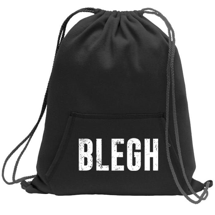 Blegh Vintage Text Metal Rock Music Sweatshirt Cinch Pack Bag