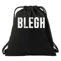 Blegh Vintage Text Metal Rock Music Drawstring Bag