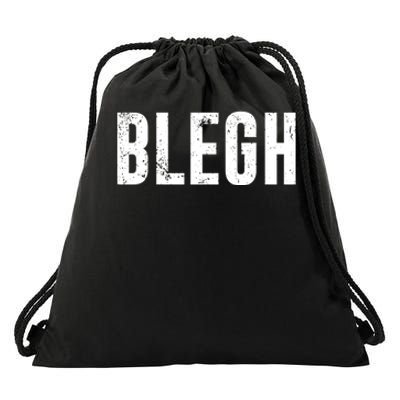 Blegh Vintage Text Metal Rock Music Drawstring Bag