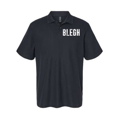 Blegh Vintage Text Metal Rock Music Softstyle Adult Sport Polo