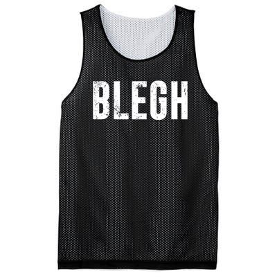 Blegh Vintage Text Metal Rock Music Mesh Reversible Basketball Jersey Tank