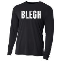 Blegh Vintage Text Metal Rock Music Cooling Performance Long Sleeve Crew