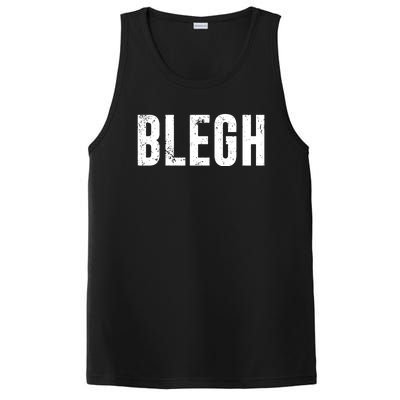 Blegh Vintage Text Metal Rock Music PosiCharge Competitor Tank