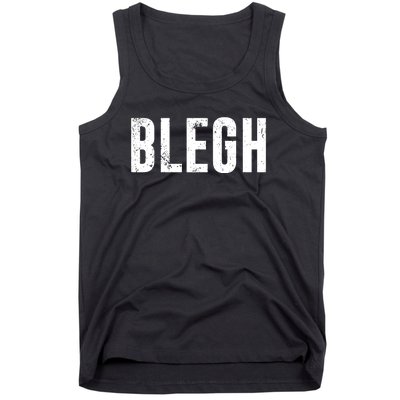 Blegh Vintage Text Metal Rock Music Tank Top