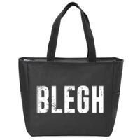 Blegh Vintage Text Metal Rock Music Zip Tote Bag