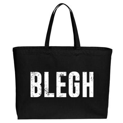 Blegh Vintage Text Metal Rock Music Cotton Canvas Jumbo Tote