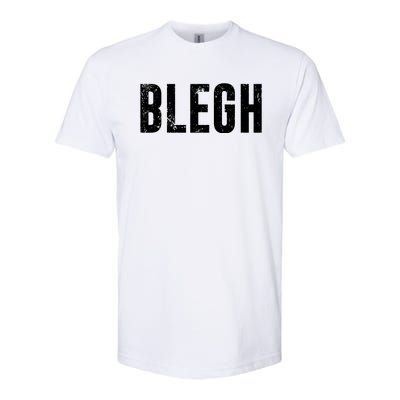 Blegh Vintage Text Metal Rock Music Softstyle® CVC T-Shirt