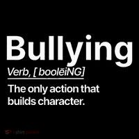 Bullying Verb The Only Action That Builds Character Hooded Wearable Blanket