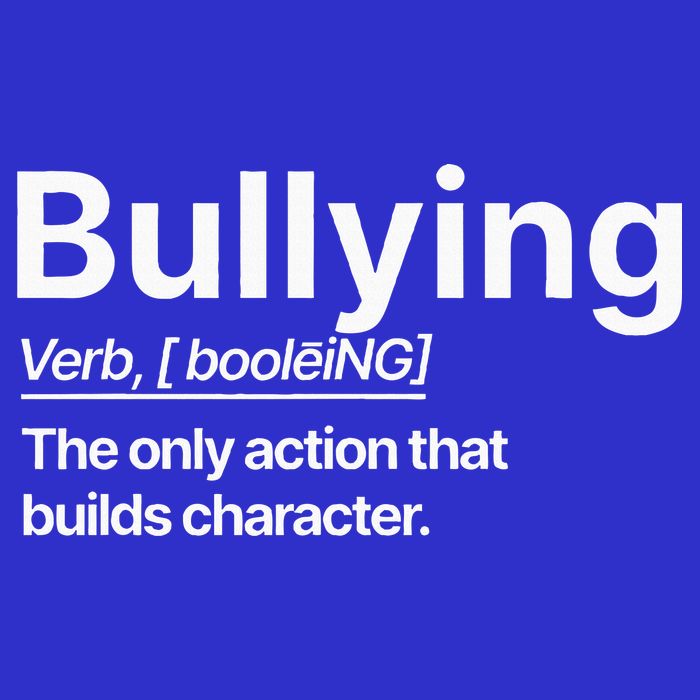 Bullying Verb The Only Action That Builds Character Apron