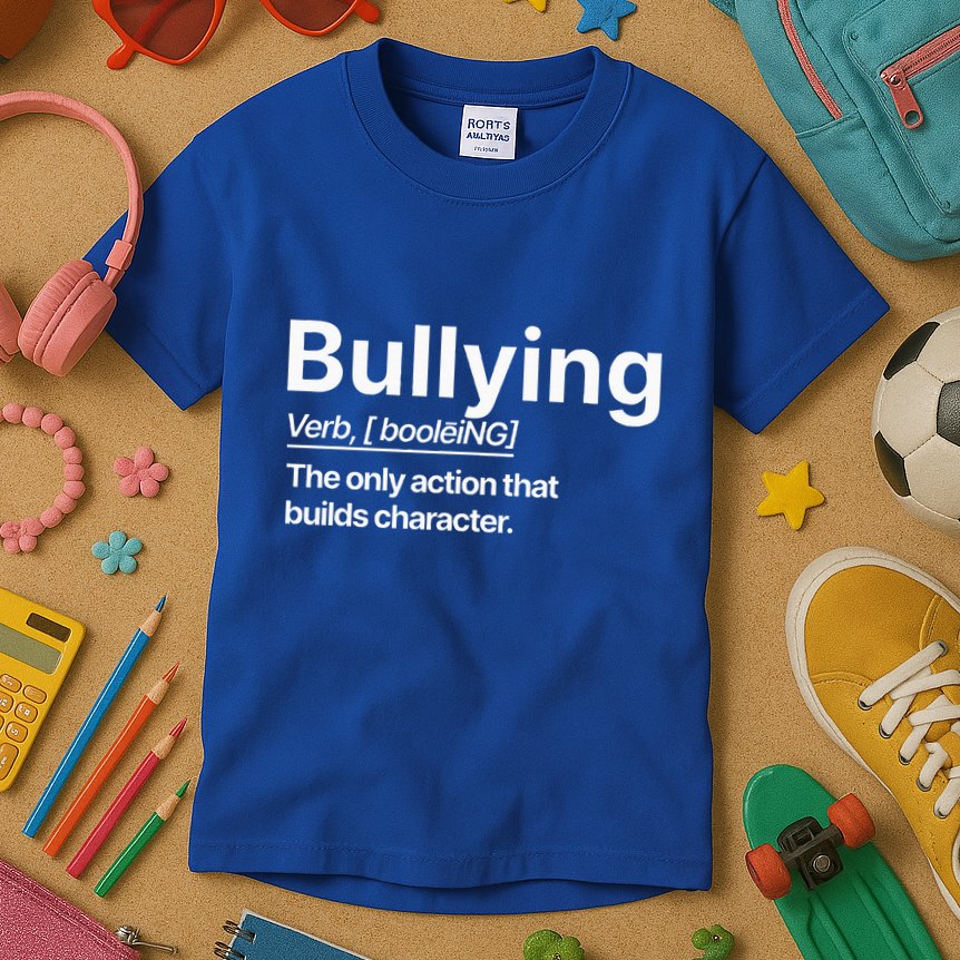 Bullying Verb The Only Action That Builds Character Kids T-Shirt