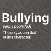 Bullying Verb The Only Action That Builds Character Cotton Canvas Backpack
