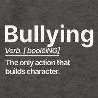 Bullying Verb The Only Action That Builds Character Vector Backpack