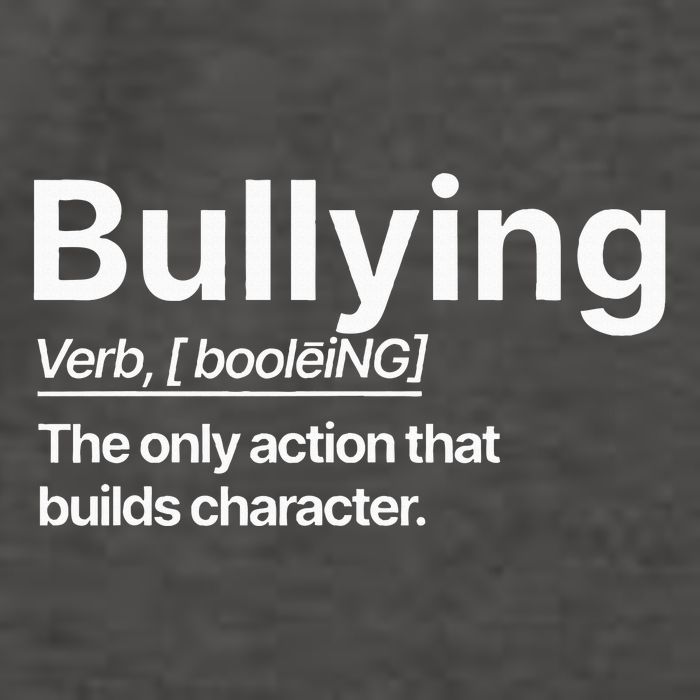Bullying Verb The Only Action That Builds Character Vector Backpack