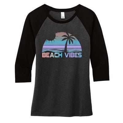 Beach Vibes Tank Tank Top Women's Tri-Blend 3/4-Sleeve Raglan Shirt