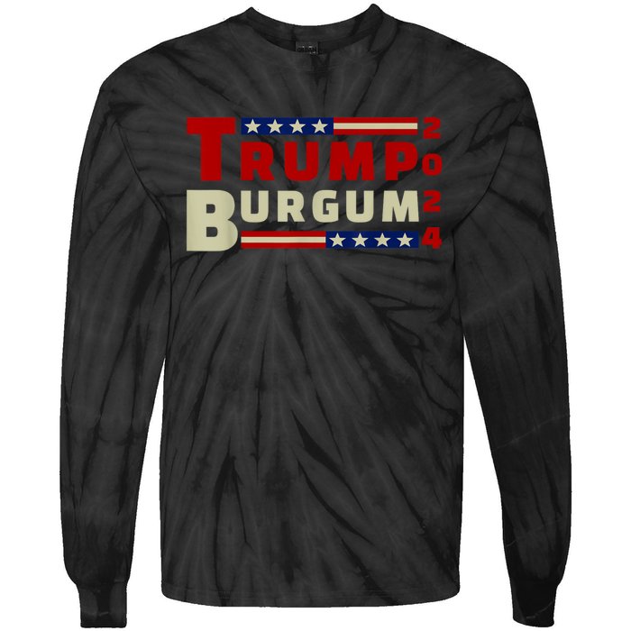 Burgum Vp Trump Vice President Burgum Trump Tie-Dye Long Sleeve Shirt