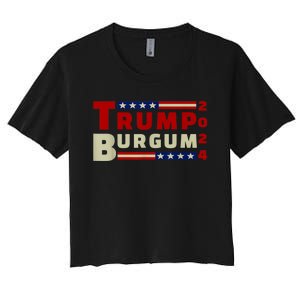 Burgum Vp Trump Vice President Burgum Trump Women's Crop Top Tee