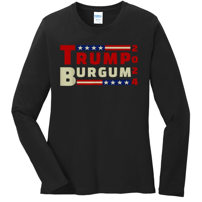 Burgum Vp Trump Vice President Burgum Trump Ladies Long Sleeve Shirt