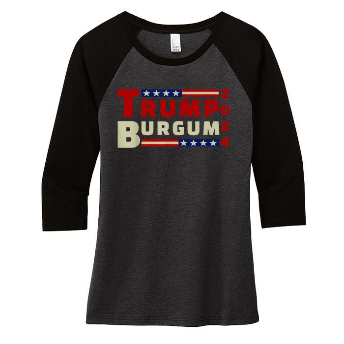 Burgum Vp Trump Vice President Burgum Trump Women's Tri-Blend 3/4-Sleeve Raglan Shirt