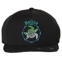 Belize Vintage Tribal Turtle Gift Wool Snapback Cap