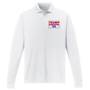 Burgum Vp Trump Vice President Burgum Trump Performance Long Sleeve Polo