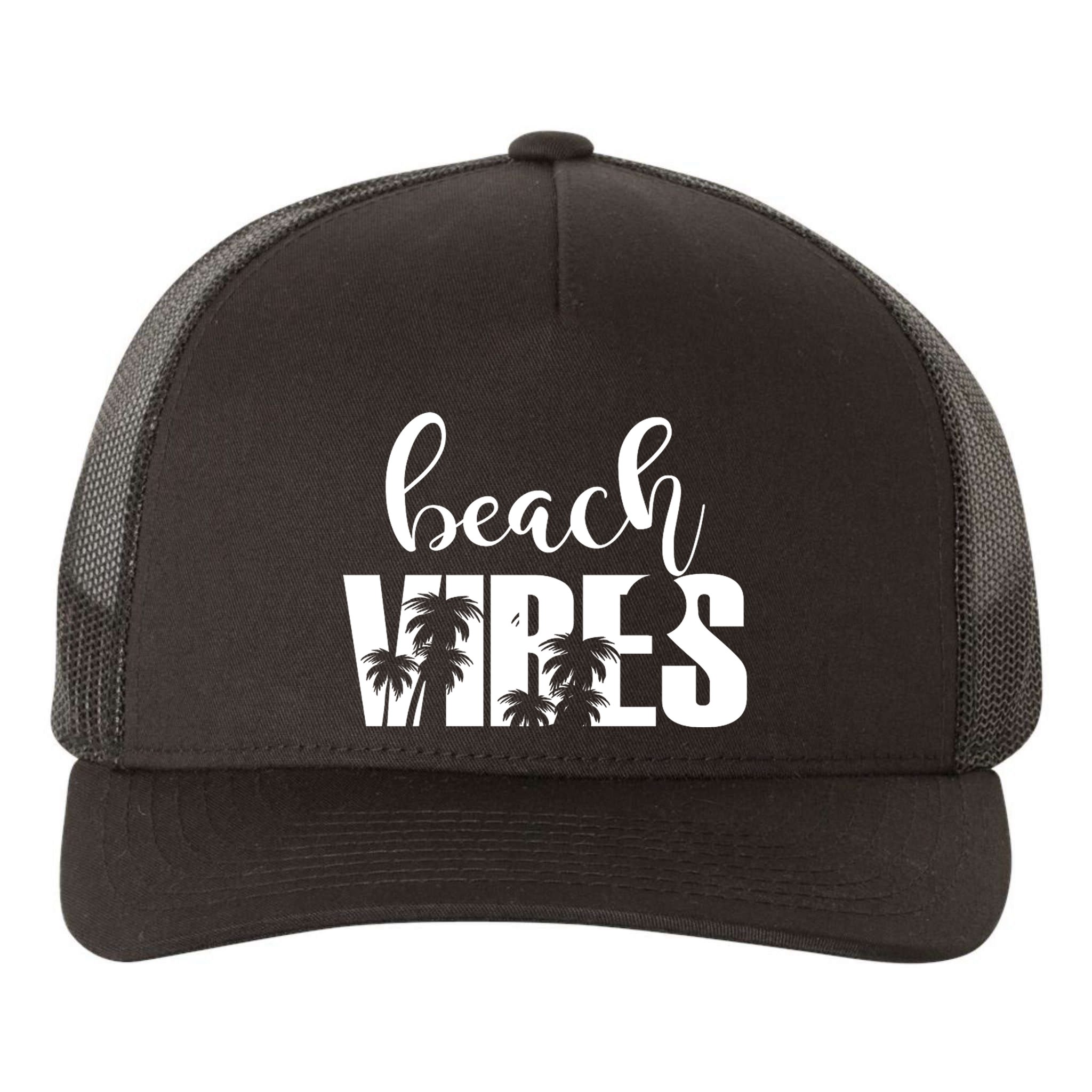 Beach Vibes Tropical Vacation Yupoong Adult 5-Panel Trucker Hat