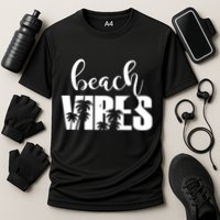 Beach Vibes Tropical Vacation Cooling Performance Crew T-Shirt