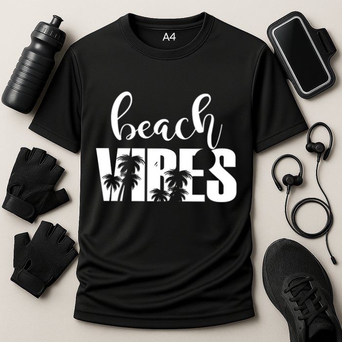 Beach Vibes Tropical Vacation Cooling Performance Crew T-Shirt