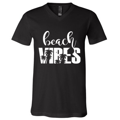 Beach Vibes Tropical Vacation V-Neck T-Shirt