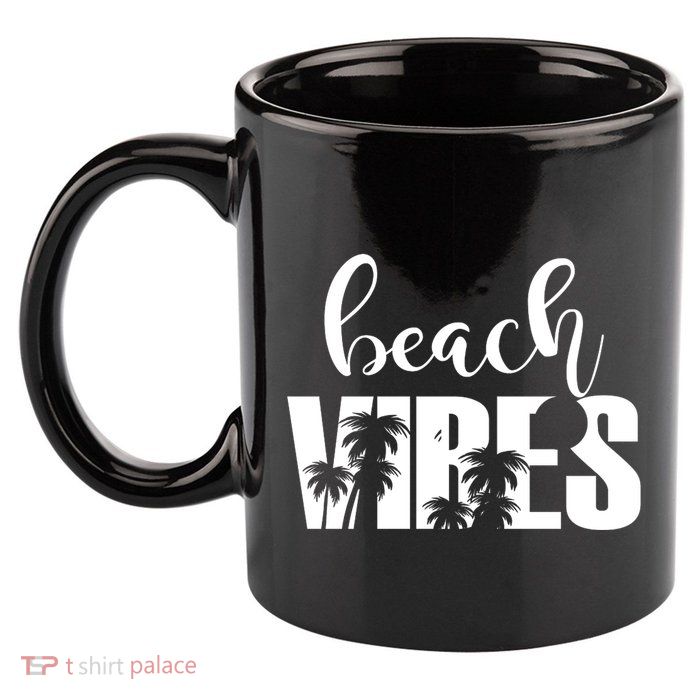 Beach Vibes Tropical Vacation 11oz C Handle Ceramic Mug