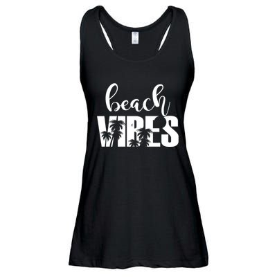 Beach Vibes Tropical Vacation Ladies Essential Flowy Tank