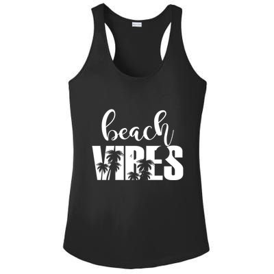 Beach Vibes Tropical Vacation Ladies PosiCharge Competitor Racerback Tank