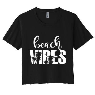 Beach Vibes Tropical Vacation Crop Top