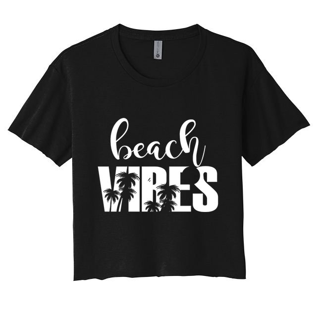 Beach Vibes Tropical Vacation Women's Crop Top Tee