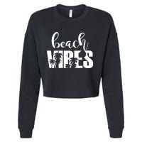 Beach Vibes Tropical Vacation Cropped Pullover Crew