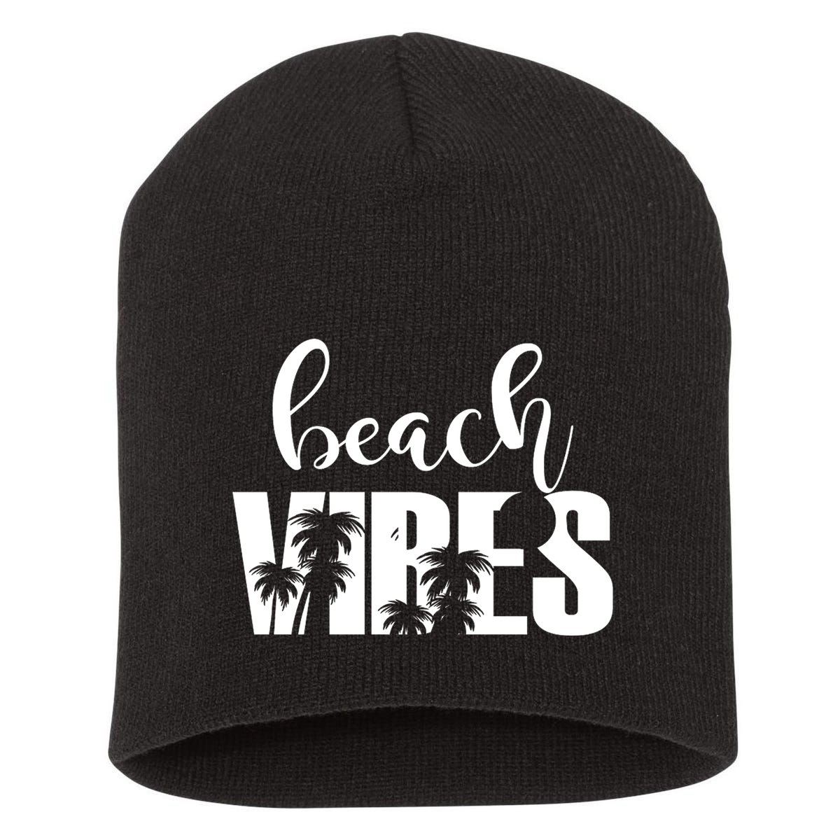 Beach Vibes Tropical Vacation Short Acrylic Beanie