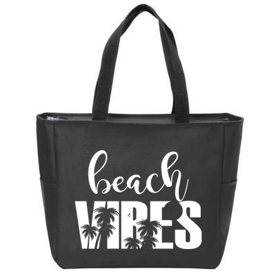 Beach Vibes Tropical Vacation Zip Tote Bag