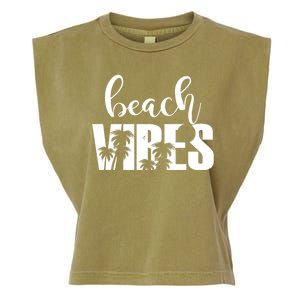 Beach Vibes Tropical Vacation Garment-Dyed Women's Muscle Tee