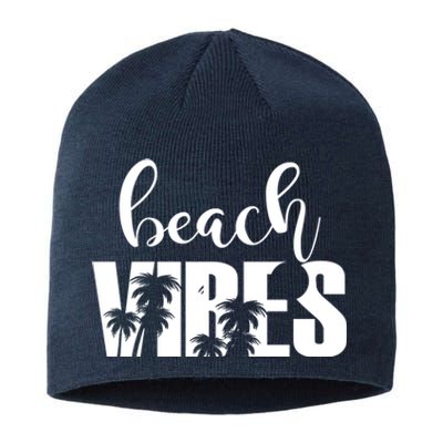 Beach Vibes Tropical Vacation Sustainable Beanie