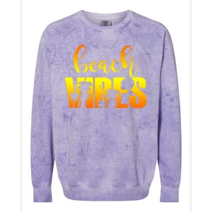 Beach Vibes Tropical Sunset Vacation Colorblast Crewneck Sweatshirt