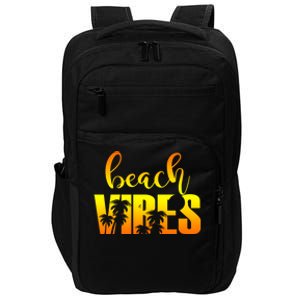 Beach Vibes Tropical Sunset Vacation Impact Tech Backpack