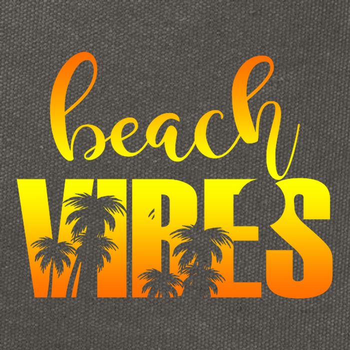 Beach Vibes Tropical Sunset Vacation Cotton Canvas Backpack