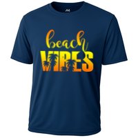 Beach Vibes Tropical Sunset Vacation Cooling Performance Crew T-Shirt