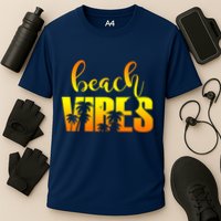 Beach Vibes Tropical Sunset Vacation Cooling Performance Crew T-Shirt