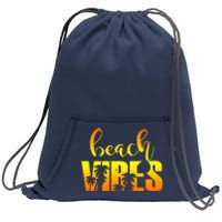 Beach Vibes Tropical Sunset Vacation Sweatshirt Cinch Pack Bag