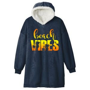 Beach Vibes Tropical Sunset Vacation Hooded Wearable Blanket