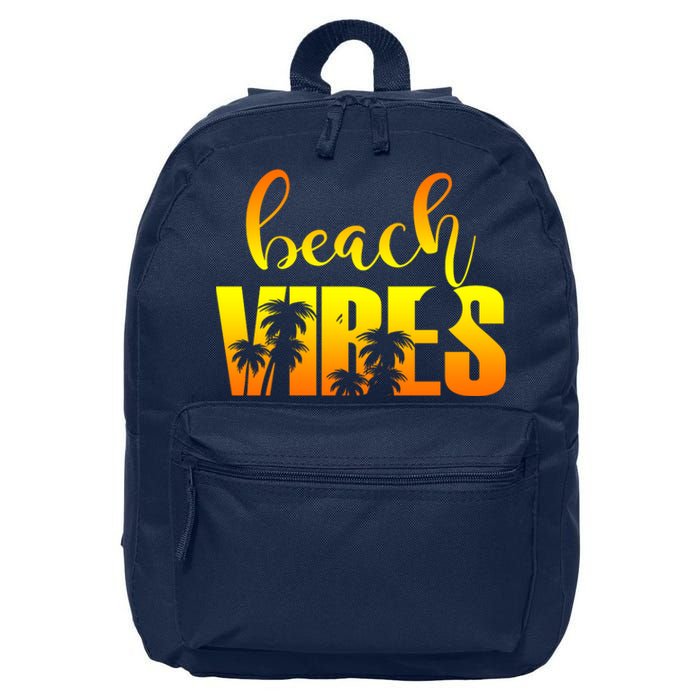 Beach Vibes Tropical Sunset Vacation 16 in Basic Backpack