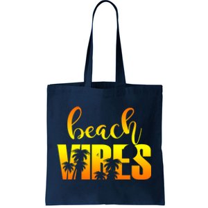 Beach Vibes Tropical Sunset Vacation Tote Bag