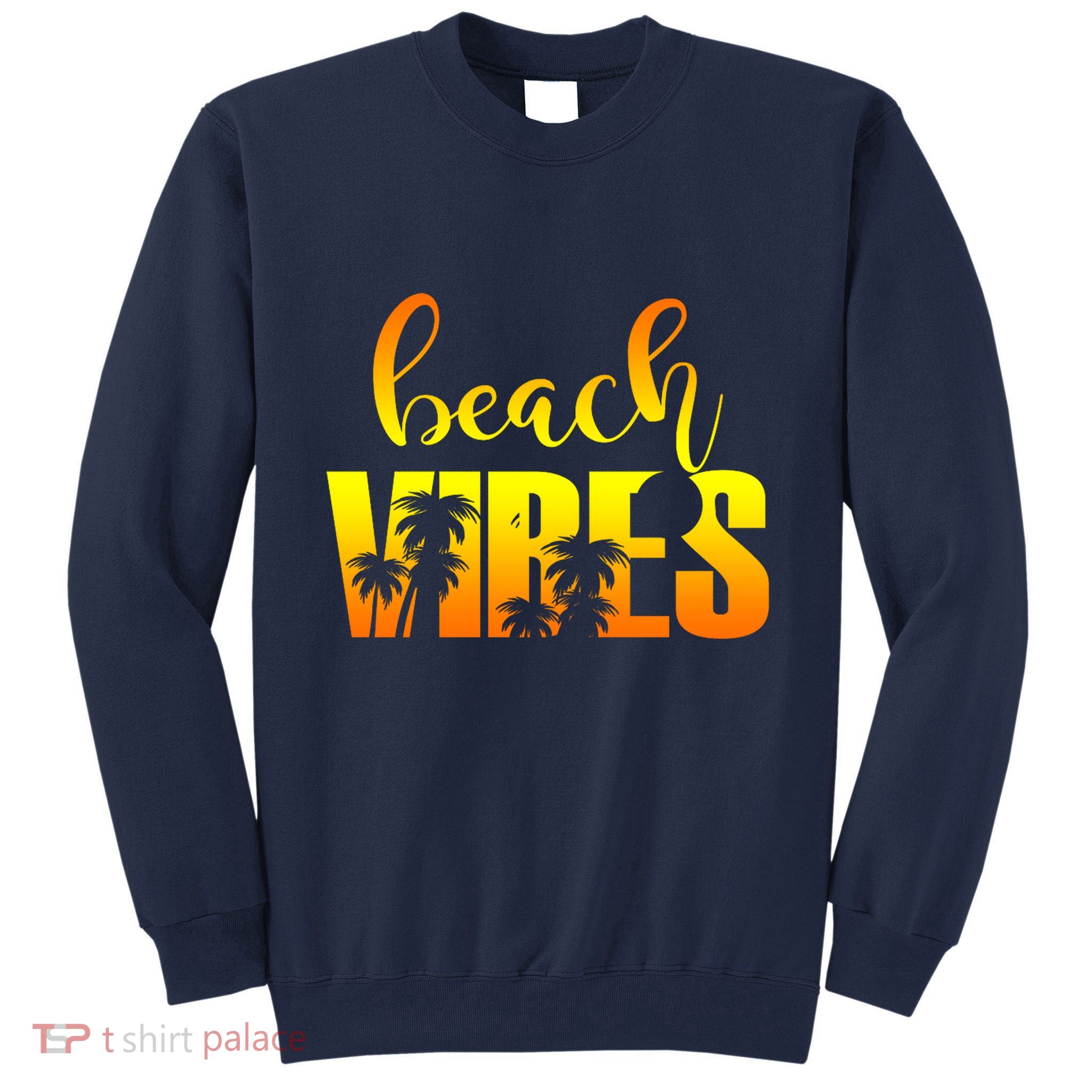 Beach Vibes Tropical Sunset Vacation Tall Sweatshirt