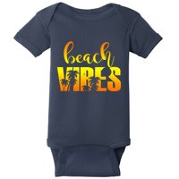 Beach Vibes Tropical Sunset Vacation Baby Bodysuit